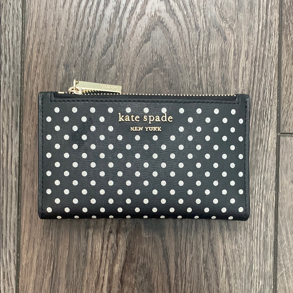 Kate Spade Black and White Polka Dot Wallet